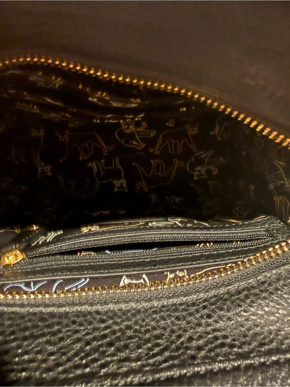 Vera Bradley Cheetah-Print Mini Satchel - Black & Tan